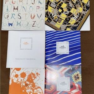 Hermes soft cover set of 6 books scarf pictures and details